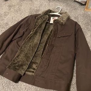 HUF men’s shearling jacket